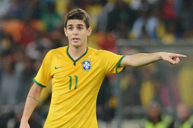 JOHANNESBURG, SOUTH AFRICA - MARCH 05: Oscar of Brazil during the International Friendly match between South Africa and Brazil at FNB Stadium on March 05, 2014 in Johannesburg, South Africa. (Photo by Lefty Shivambu/Gallo Images/Getty Images)