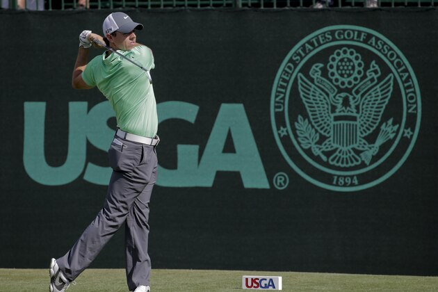 Rory McIlroy, of Northern Ireland, hits his tee shot on the sixth hole during a practice round for the U.S. Open golf tournament in Pinehurst, N.C., Tuesday, June 10, 2014. The tournament starts Thursday. (AP Photo/Eric Gay) Rory McIlroy, of Northern Ireland, hits his tee shot on the sixth hole during a practice round for the U.S. Open golf tournament in Pinehurst, N.C., Tuesday, June 10, 2014. The tournament starts Thursday. (AP Photo/Eric Gay)
