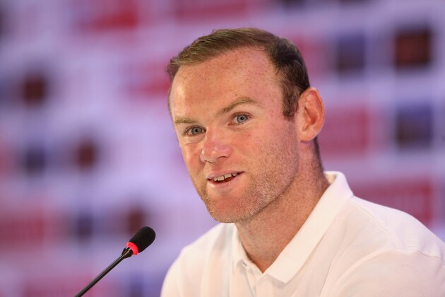 RIO DE JANEIRO, BRAZIL - JUNE 11:  Wayne Rooney talks to the media during a press conference after the England training session at the Urca Military Base on June 11, 2014 in Rio de Janeiro, Brazil.  (Photo by Richard Heathcote/Getty Images)