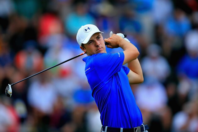 PINEHURST, NC - JUNE 12:  Jordan Spieth of the United States hits his tee shot on the 13th hole during the first round of the 114th U.S. Open at Pinehurst Resort & Country Club, Course No. 2 on June 12, 2014 in Pinehurst, North Carolina.  (Photo by David Cannon/Getty Images)