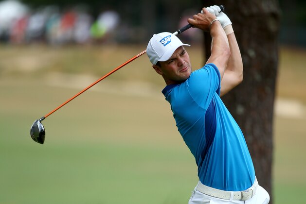 PINEHURST, NC - JUNE 12:  Martin Kaymer of Germany hits his tee shot on the second hole during the first round of the 114th U.S. Open at Pinehurst Resort & Country Club, Course No. 2 on June 12, 2014 in Pinehurst, North Carolina.  (Photo by Streeter Lecka/Getty Images)