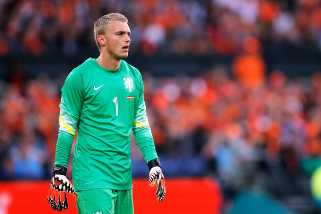 ROTTERDAM, NETHERLANDS - MAY 31:  Goalkeeper, Jasper Cillessen of Netherlands looks on during the International Friendly match between Netherlands and Ghana at De Kuip on May 31, 2014 in Rotterdam, Netherlands.  (Photo by Dean Mouhtaropoulos/Getty Images)