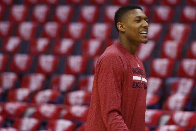 Washington Wizards guard Bradley Beal (3) walk though the empty arena before Game 4 of an Eastern Conference semifinal NBA basketball playoff game in Washington, Sunday, May 11, 2014. (AP Photo/Alex Brandon) Washington Wizards guard Bradley Beal (3) walk though the empty arena before Game 4 of an Eastern Conference semifinal NBA basketball playoff game in Washington, Sunday, May 11, 2014. (AP Photo/Alex Brandon)