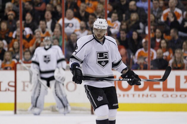 Los Angeles Kings' Marian Gaborik in action during an NHL hockey game against the Philadelphia Flyers, Monday, March 24, 2014, in Philadelphia. (AP Photo/Matt Slocum)