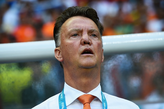 SALVADOR, BRAZIL - JUNE 13:  Head coach Louis van Gaal of the Netherlands looks on during the 2014 FIFA World Cup Brazil Group B match between Spain and Netherlands at Arena Fonte Nova on June 13, 2014 in Salvador, Brazil.  (Photo by David Ramos/Getty Images)