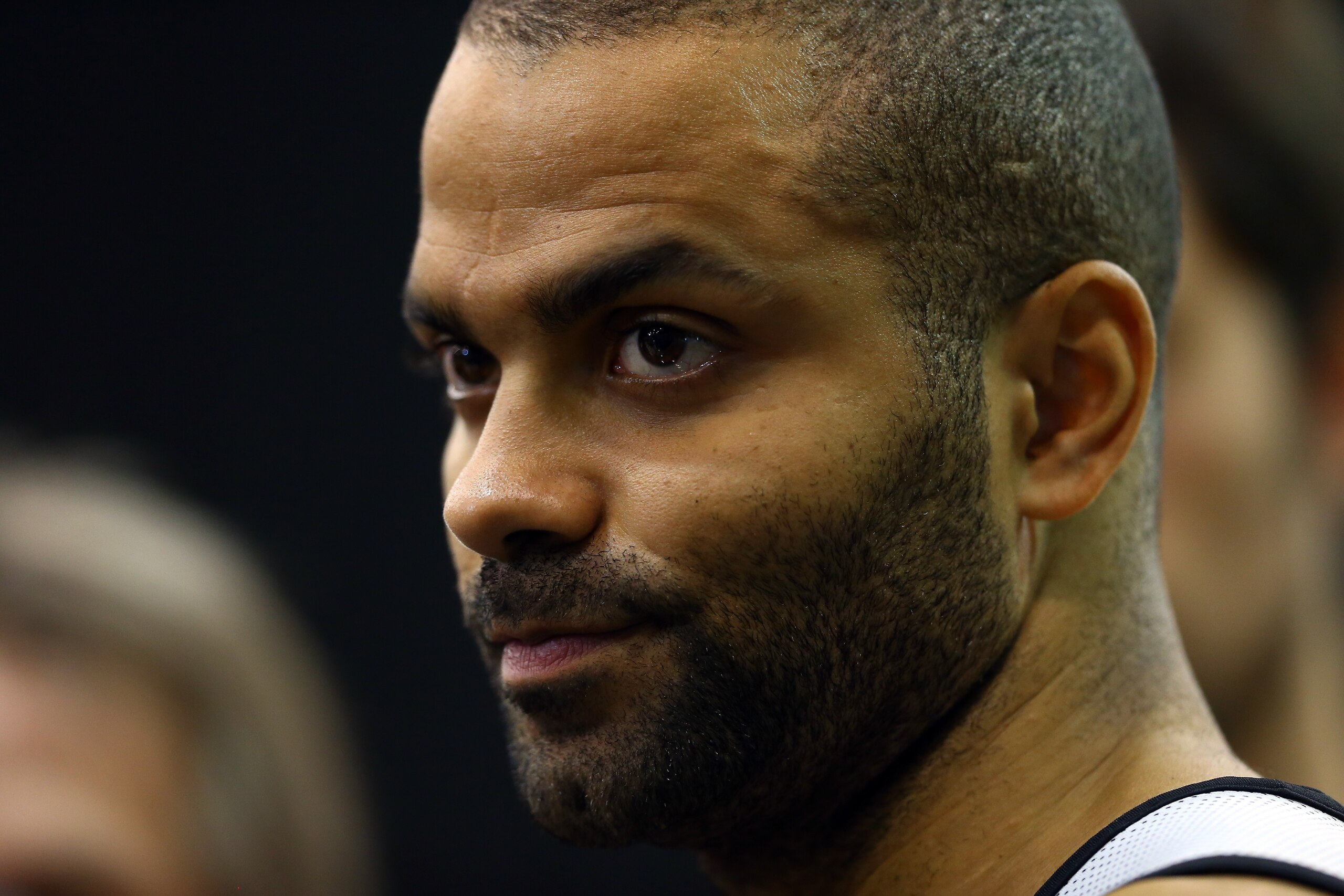 SAN ANTONIO, TX - JUNE 14:  Tony Parker #9 of the San Antonio Spurs speaks to the media on an off day following Game Four of the 2014 NBA Finals against the Miami Heat at the Spurs Practice Facility on June 14, 2014 in San Antonio, Texas. NOTE TO USER: User expressly acknowledges and agrees that, by downloading and or using this photograph, User is consenting to the terms and conditions of the Getty Images License Agreement.  (Photo by Andy Lyons/Getty Images)