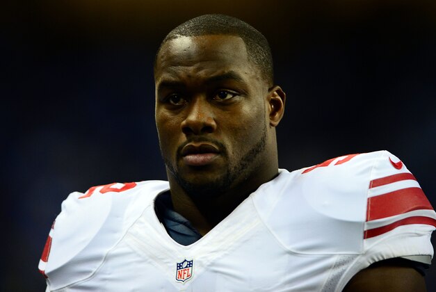 Dec 22, 2013; Detroit, MI, USA; New York Giants middle linebacker Jon Beason (52) against the Detroit Lions at Ford Field. Mandatory Credit: Andrew Weber-USA TODAY Sports