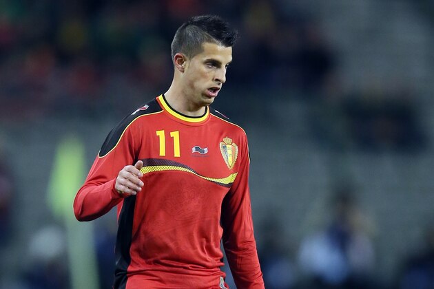 BRUSSELS, BELGIUM - NOVEMBER 19: Kevin Miralles of Belgium runs with the ball during the international friendly match between Belgium and Japan at King Badouin stadium on November 19, 2013 in Brussels, Belgium.  (Photo by Christof Koepsel/Getty Images)