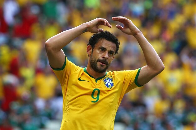 FORTALEZA, BRAZIL - JUNE 17:  Fred of Brazil reacts during the 2014 FIFA World Cup Brazil Group A match between Brazil and Mexico at Castelao on June 17, 2014 in Fortaleza, Brazil.  (Photo by Robert Cianflone/Getty Images)