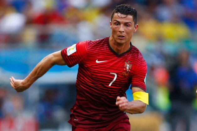SALVADOR, BRAZIL - JUNE 16:  Cristiano Ronaldo of Portugal during the 2014 FIFA World Cup Brazil Group G match between Germany and Portugal at Arena Fonte Nova on June 16, 2014 in Salvador, Brazil.  (Photo by Phil Walter/Getty Images)