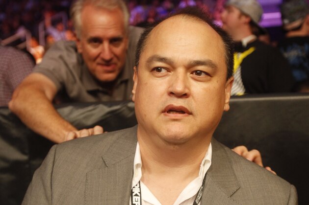Strikeforce CEO Scott Coker at a Strikeforce mixed martial arts event on Saturday, Aug. 15, 2009, in San Jose, Calif.  (AP Photo/Jeff Chiu)