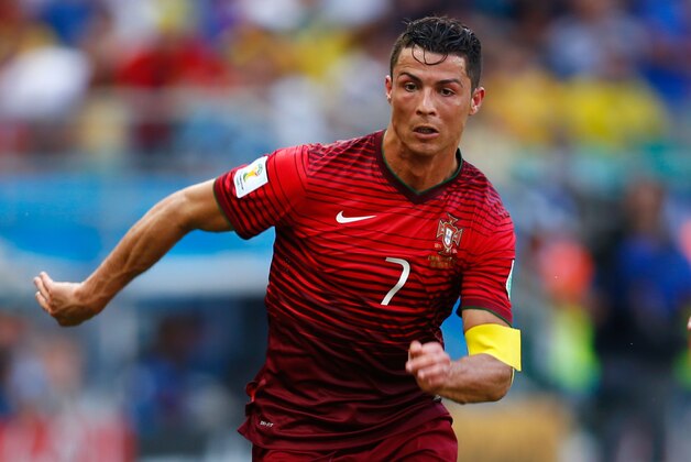 SALVADOR, BRAZIL - JUNE 16:  Cristiano Ronaldo of Portugal during the 2014 FIFA World Cup Brazil Group G match between Germany and Portugal at Arena Fonte Nova on June 16, 2014 in Salvador, Brazil.  (Photo by Phil Walter/Getty Images)