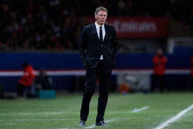 PARIS, FRANCE - MAY 07:  PSG Manager / Head Coach, Laurent Blanc looks on during the Ligue 1 match between Paris Saint-Germain FC and Stade Rennais FC at Parc des Princes on May 7, 2014 in Paris, France.  (Photo by Dean Mouhtaropoulos/Getty Images)