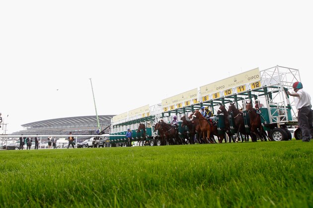 ASCOT, ENGLAND - JUNE 19:  Riders start in the Ribblesdale Stakes during day three of Royal Ascot at Ascot Racecourse on June 19, 2014 in Ascot, England.  (Photo by Charlie Crowhurst/Getty Images for Ascot Racecourse)