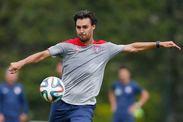 SAO PAULO, BRAZIL - JUNE 11:  Chris Wondolowski of the United States runs drills during their training session at Sao Paulo FC on June 11, 2014 in Sao Paulo, Brazil.  (Photo by Kevin C. Cox/Getty Images)