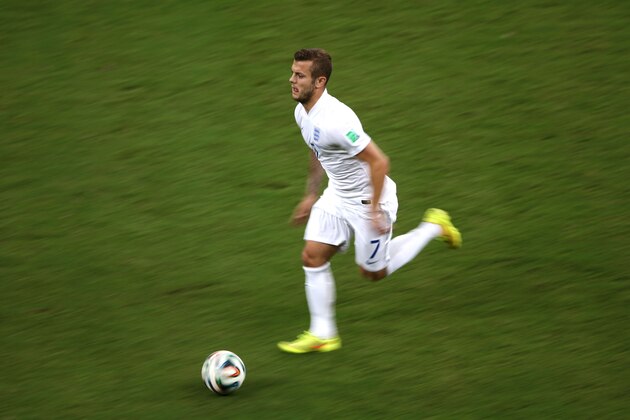 MANAUS, BRAZIL - JUNE 14:  Jack Wilshere of England in action during the 2014 FIFA World Cup Brazil Group D match between England and Italy at Arena Amazonia on June 14, 2014 in Manaus, Brazil.  (Photo by Warren Little/Getty Images)