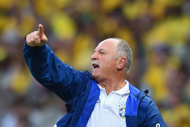 FORTALEZA, BRAZIL - JUNE 17:  Head coach Luiz Felipe Scolari of Brazil reacts during the 2014 FIFA World Cup Brazil Group A match between Brazil and Mexico at Castelao on June 17, 2014 in Fortaleza, Brazil.  (Photo by Buda Mendes/Getty Images)