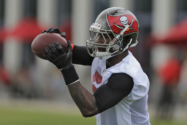 Tampa Bay Buccaneers wide receiver David Gettis during an NFL football minicamp Thursday, June 12, 2014, in Tampa, Fla. (AP Photo/Chris O'Meara)