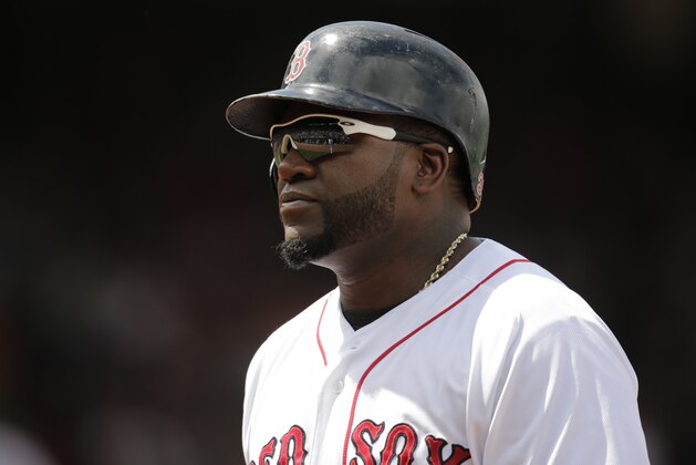Boston Red Sox designated hitter David Ortiz during a baseball game at Fenway Park in Boston, Wednesday, June 18, 2014. (AP Photo/Charles Krupa)