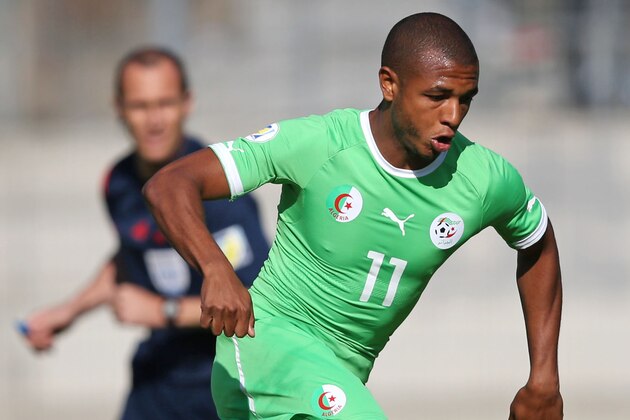 SION, SWITZERLAND - MAY 31: Yacine Brahimi of Algeria controls the ball during the international friendly match between Algeria and Armenia at Estadio Tourbillon on May 31, 2014 in Sion, Switzerland. (Photo by Philipp Schmidli/Getty Images)