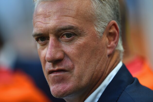 SALVADOR, BRAZIL - JUNE 20:  Head coach Didier Deschamps of France looks on during the 2014 FIFA World Cup Brazil Group E match between Switzerland and France at Arena Fonte Nova on June 20, 2014 in Salvador, Brazil.  (Photo by Christopher Lee/Getty Images)