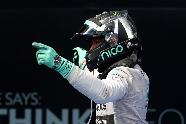 SPIELBERG, AUSTRIA - JUNE 22:  Nico Rosberg of Germany and Mercedes celebrates after victory in the Austrian Formula One Grand Prix at Red Bull Ring on June 22, 2014 in Spielberg, Austria.  (Photo by Mark Thompson/Getty Images)