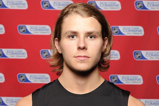 TORONTO, CANADA - MAY 29: Adrian Kempe poses for a head shot prior to testing at the NHL Combine May 29, 2014 at the Westin Bristol in Toronto, Ontario, Canada. (Photo by Graig Abel/NHLI via Getty Images)