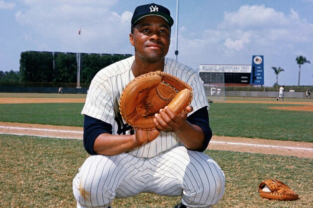 Elston Howard, catcher for the New York Yankees, poses March 20, 1965. (AP Photo)