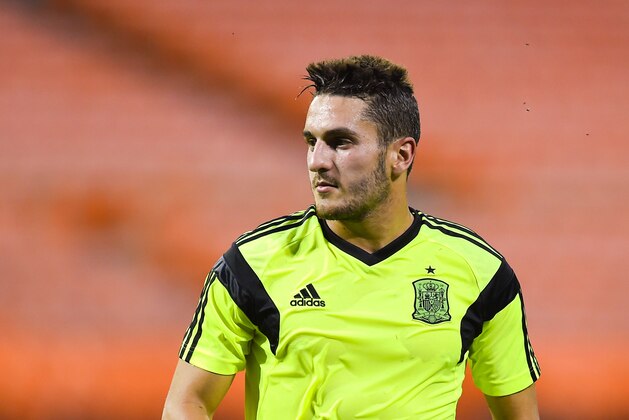 WASHINGTON, DC - JUNE 04:  Koke of Spain looks on during a training session of the Spain National Team at the Robert F. Kennedy Stadium on June 4, 2014 in Washington, DC.  (Photo by David Ramos/Getty Images)