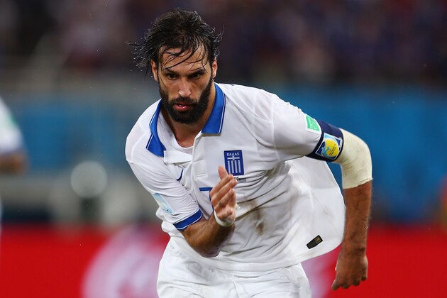 NATAL, BRAZIL - JUNE 19: Giorgos Samaras of Greece controls the ball during the 2014 FIFA World Cup Brazil Group C match between Japan and Greece at Estadio das Dunas on June 19, 2014 in Natal, Brazil. (Photo by Michael Steele/Getty Images) NATAL, BRAZIL - JUNE 19: Giorgos Samaras of Greece controls the ball during the 2014 FIFA World Cup Brazil Group C match between Japan and Greece at Estadio das Dunas on June 19, 2014 in Natal, Brazil. (Photo by Michael Steele/Getty Images)