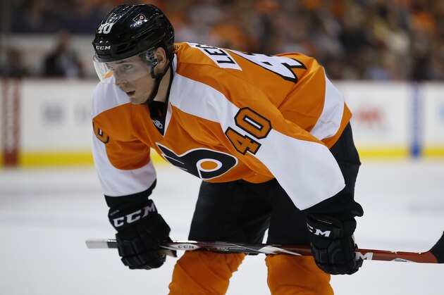 Philadelphia Flyers' Vincent Lecavalier in action during an NHL hockey game against the Columbus Blue Jackets, Thursday, April 3, 2014, in Philadelphia. (AP Photo/Matt Slocum)