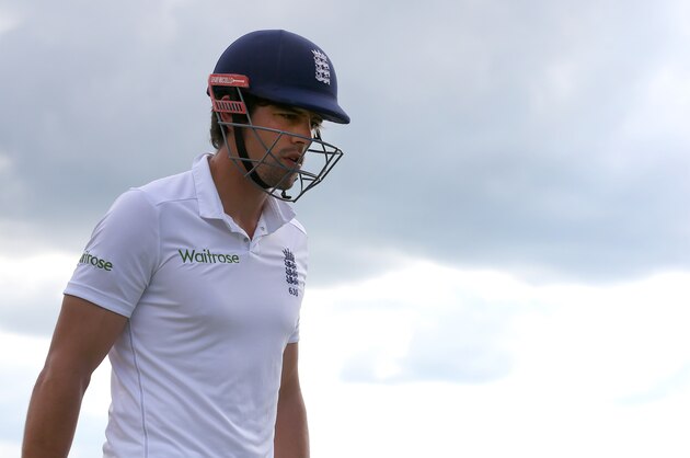 LEEDS, ENGLAND - JUNE 23: England captain Alastair Cook makes his way back to the pavilion after he was bowled out by Dhammika Prasad of Sri Lanka during day four of the 2nd Investec Test match between England and Sri Lanka at Headingley Cricket Ground on June 23, 2014 in Leeds, England. (Photo by Dave Thompson/Getty Images) LEEDS, ENGLAND - JUNE 23: England captain Alastair Cook makes his way back to the pavilion after he was bowled out by Dhammika Prasad of Sri Lanka during day four of the 2nd Investec Test match between England and Sri Lanka at Headingley Cricket Ground on June 23, 2014 in Leeds, England. (Photo by Dave Thompson/Getty Images)