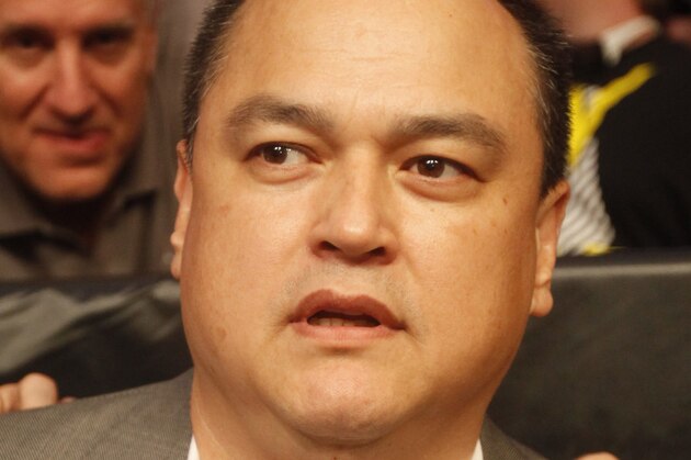 Strikeforce CEO Scott Coker at a Strikeforce mixed martial arts event on Saturday, Aug. 15, 2009, in San Jose, Calif.  (AP Photo/Jeff Chiu)