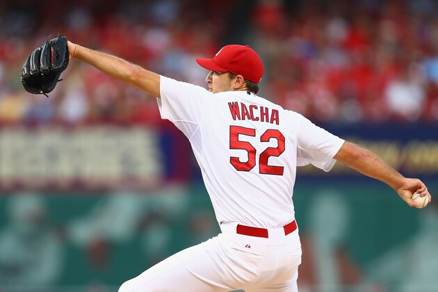 ST. LOUIS, MO - JUNE 17: Starter Michael Wacha #52 of the St. Louis Cardinals pitches against the New York Mets in the first inning at Busch Stadium on June 17, 2014 in St. Louis, Missouri. (Photo by Dilip Vishwanat/Getty Images) ST. LOUIS, MO - JUNE 17: Starter Michael Wacha #52 of the St. Louis Cardinals pitches against the New York Mets in the first inning at Busch Stadium on June 17, 2014 in St. Louis, Missouri. (Photo by Dilip Vishwanat/Getty Images)