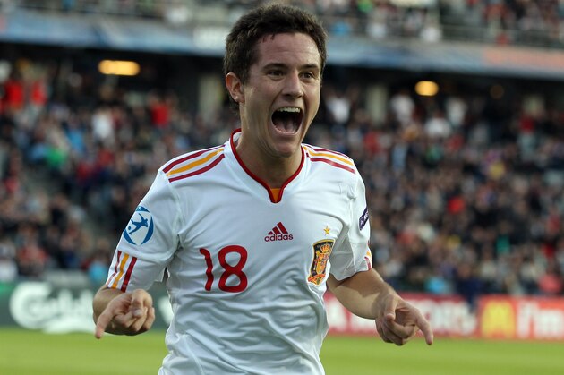 ARHUS, DENMARK - JUNE 25: Ander Herrera of Spain celebrates scoring the first goal during the UEFA European Under-21 Championship Final match between Switzerland and Spain at the Aarhus stadium on June 25, 2011 in Arhus, Denmark. (Photo by Ian Walton/Getty Images) ARHUS, DENMARK - JUNE 25: Ander Herrera of Spain celebrates scoring the first goal during the UEFA European Under-21 Championship Final match between Switzerland and Spain at the Aarhus stadium on June 25, 2011 in Arhus, Denmark. (Photo by Ian Walton/Getty Images)