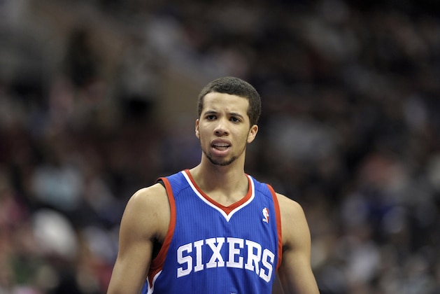 Philadelphia 76ers' Michael Carter-Williams is seen during an NBA basketball game against the Brooklyn Nets on Saturday, April 5, 2014, in Philadelphia. The Nets won 105-101. (AP Photo/Michael Perez) Philadelphia 76ers' Michael Carter-Williams is seen during an NBA basketball game against the Brooklyn Nets on Saturday, April 5, 2014, in Philadelphia. The Nets won 105-101. (AP Photo/Michael Perez)
