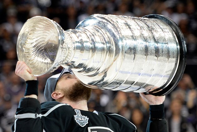 LOS ANGELES, CA - JUNE 13:  Marian Gaborik #12 of the Los Angeles Kings celebrates with the Stanley Cup after the Kings 3-2 double overtime victory against the New York Rangers in Game Five of the 2014 Stanley Cup Final at Staples Center on June 13, 2014 in Los Angeles, California.  (Photo by Harry How/Getty Images)