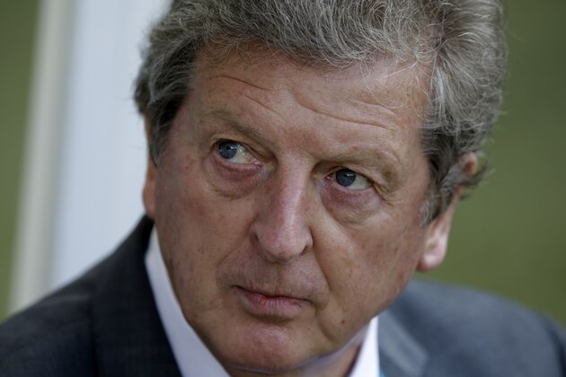 England's manager Roy Hodgson looks on before the group D World Cup soccer match between Costa Rica and England at the Mineirao Stadium in Belo Horizonte, Brazil, Tuesday, June 24, 2014. (AP Photo/Matt Dunham)