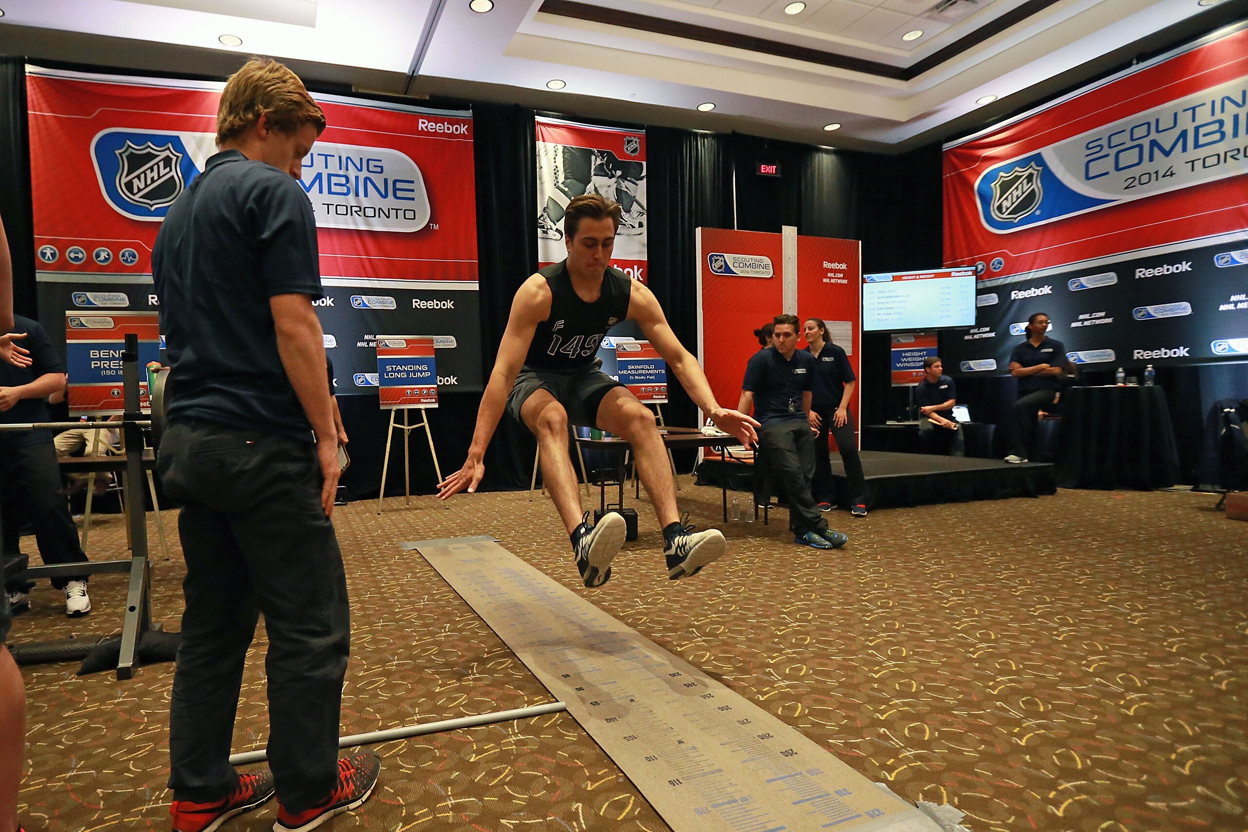 TORONTO, CANADA - MAY 31: Prospect Alex Tuch performs a test during the NHL Combine May 31, 2014 at the International Centre in Toronto, Ontario, Canada. (Photo by Dave Sandford/Getty Images) TORONTO, CANADA - MAY 31: Prospect Alex Tuch performs a test during the NHL Combine May 31, 2014 at the International Centre in Toronto, Ontario, Canada. (Photo by Dave Sandford/Getty Images)