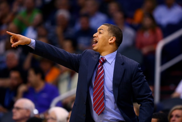 Mar 4, 2014; Phoenix, AZ, USA; Los Angeles Clippers assistant coach Tyronn Lue reacts against the Phoenix Suns at the US Airways Center. Mandatory Credit: Mark J. Rebilas-USA TODAY Sports Mar 4, 2014; Phoenix, AZ, USA; Los Angeles Clippers assistant coach Tyronn Lue reacts against the Phoenix Suns at the US Airways Center. Mandatory Credit: Mark J. Rebilas-USA TODAY Sports