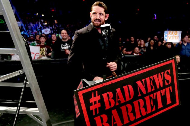 DURBAN, SOUTH AFRICA - JULY 08:  WWE Superstar Wade Barrett is introduced during the WWE Smackdown Live Tour at Westridge Park Tennis Stadium on July 08, 2011 in Durban, South Africa.  (Photo by Steve Haag/Gallo Images/Getty Images)