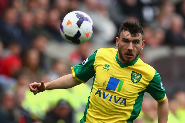 SWANSEA, WALES - MARCH 29:  Robert Snodgrass of Norwich City during the Barclays Premier League match between Swansea City and Norwich City at the Liberty Stadium on March 29, 2014 in Swansea, Wales.  (Photo by Michael Steele/Getty Images)