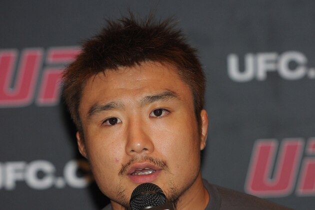 TOKYO, JAPAN - SEPTEMBER 06:  Takanori Gomi speaks during the UFC press conference at Shinjuku Wald 9 on September 6, 2011 in Tokyo, Japan. The UFC will hold the Japan Tournament on February 26, 2012.  (Photo by Koki Nagahama/Getty Images)