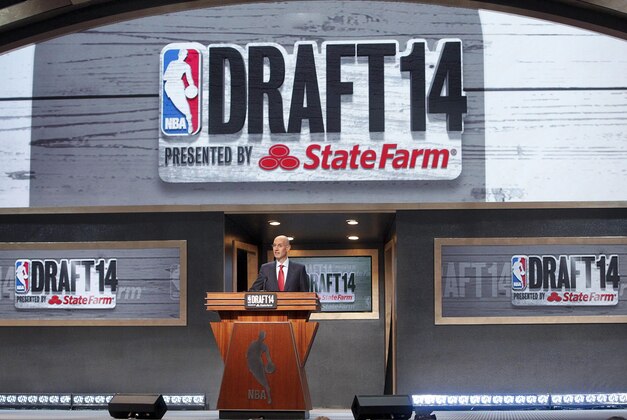 NBA Commissioner Adam Silver opens the 2014 NBA draft, Thursday, June 26, 2014, in New York. (AP Photo/Jason DeCrow)