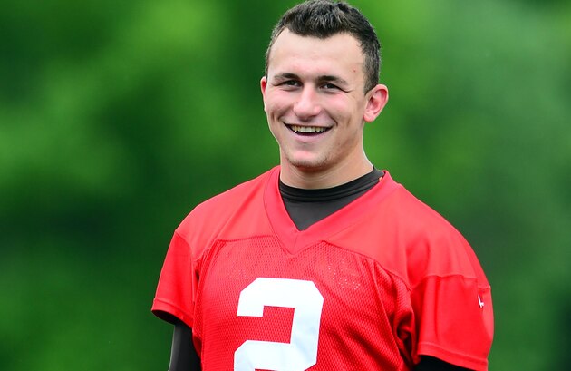 Jun 12, 2014; Berea, OH, USA; Cleveland Browns quarterback Johnny Manziel (2) during minicamp at Browns training facility. Mandatory Credit: Andrew Weber-USA TODAY Sports