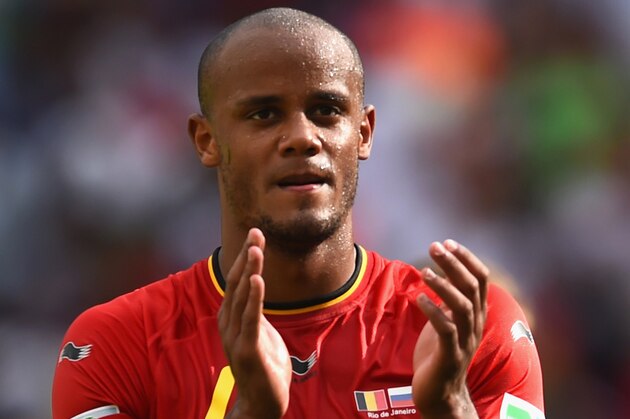 RIO DE JANEIRO, BRAZIL - JUNE 22:  Vincent Kompany of Belgium acknowledges the fans after a 1-0 victory in the 2014 FIFA World Cup Brazil Group H match between Belgium and Russia at Maracana on June 22, 2014 in Rio de Janeiro, Brazil.  (Photo by Matthias Hangst/Getty Images)