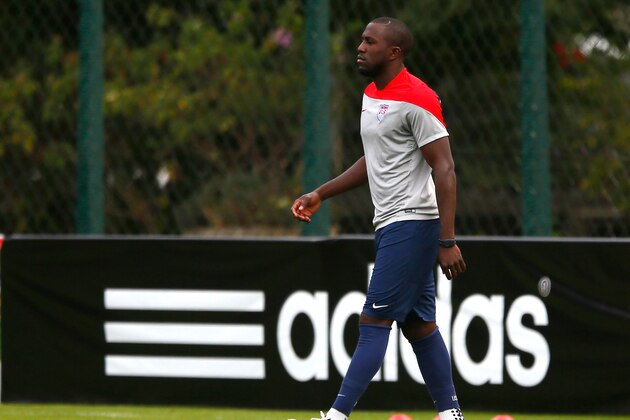 SAO PAULO, BRAZIL - JUNE 28:  Jozy Altidore of the United States walks onto the pitch during training at Sao Paulo FC on June 28, 2014 in Sao Paulo, Brazil.  (Photo by Kevin C. Cox/Getty Images)