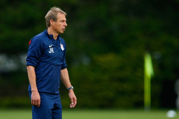 SAO PAULO, BRAZIL - JUNE 28: Head coach Jurgen Klinsmann of the United States watches over drills during training at Sao Paulo FC on June 28, 2014 in Sao Paulo, Brazil. (Photo by Kevin C. Cox/Getty Images) SAO PAULO, BRAZIL - JUNE 28: Head coach Jurgen Klinsmann of the United States watches over drills during training at Sao Paulo FC on June 28, 2014 in Sao Paulo, Brazil. (Photo by Kevin C. Cox/Getty Images)