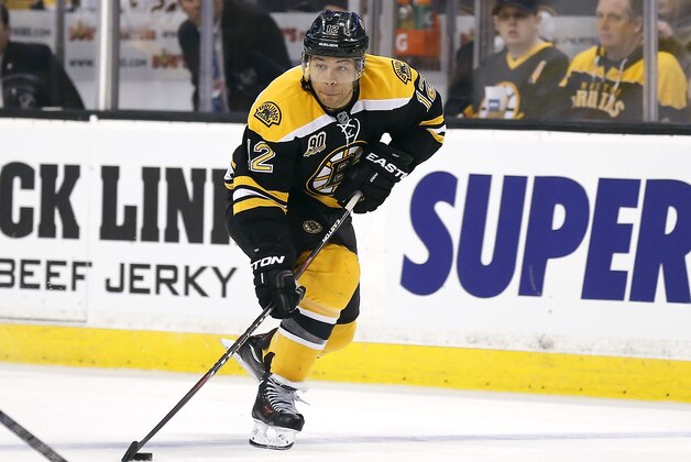 Boston Bruins' Jarome Iginla skates against the Detroit Red Wings during the second period of Boston's 4-1 win in Game 2 of a first-round NHL hockey playoff series in Boston Sunday, April 20, 2014. (AP Photo/Winslow Townson) Boston Bruins' Jarome Iginla skates against the Detroit Red Wings during the second period of Boston's 4-1 win in Game 2 of a first-round NHL hockey playoff series in Boston Sunday, April 20, 2014. (AP Photo/Winslow Townson)