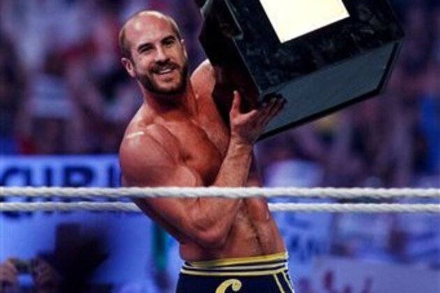 Antonio Cesaro celebrates after winning the Andre the Giant Memorial Battle Royal during Wrestlemania XXX at the Mercedes-Benz Super Dome in New Orleans on Sunday, April 6, 2014. (Jonathan Bachman/AP Images for WWE) Antonio Cesaro celebrates after winning the Andre the Giant Memorial Battle Royal during Wrestlemania XXX at the Mercedes-Benz Super Dome in New Orleans on Sunday, April 6, 2014. (Jonathan Bachman/AP Images for WWE)